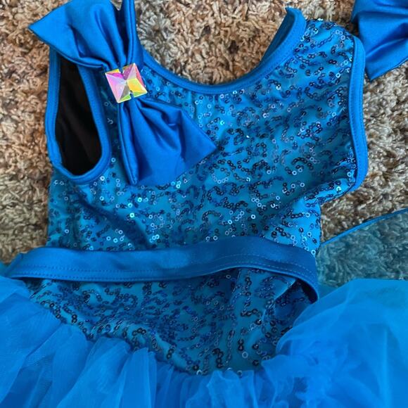 Weissman Showtime Strolling 13178 Pageant/Dance Little TuTu Child Xsmall BLUE - Picture 4 of 4